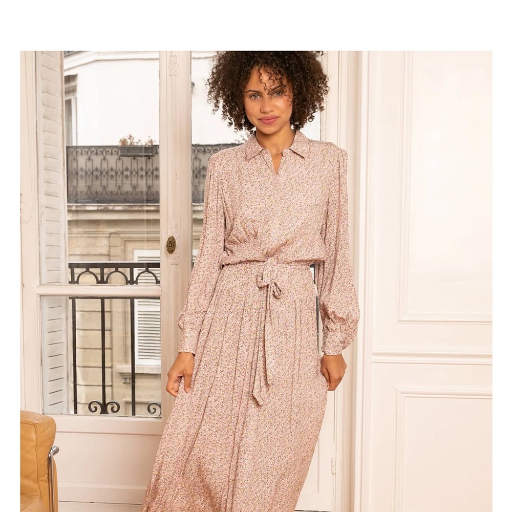 Elegant Floral Cotton Printed Women's Dress MIA mod